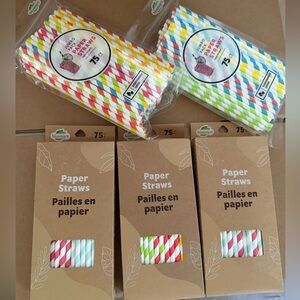 New 375 piece of paper straws brand new summer party birthday pool gift